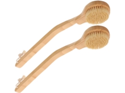 Lurelia Pack De 2 Buchas Vegetais De Banho Para Costas E Corpo, Bucha Vegetal, Cabo Longo E Cerdas Macias, Uso Diário Suave