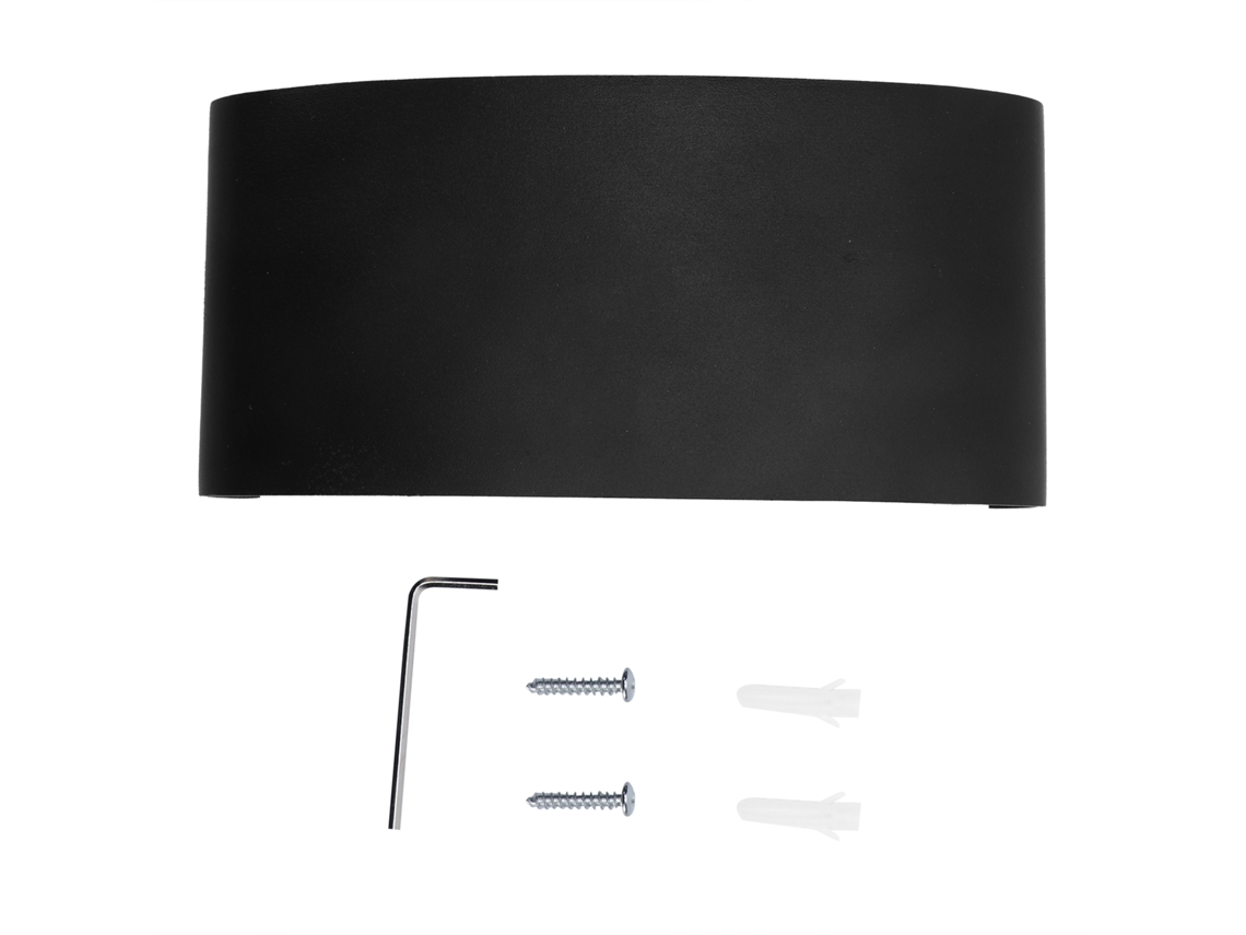 Rebe-lâmpada De Parede Led 6w Alumínio Preto Luz Quente Iluminação Cima-baixo Decorativa Exterior Impermeável Ac85-265v