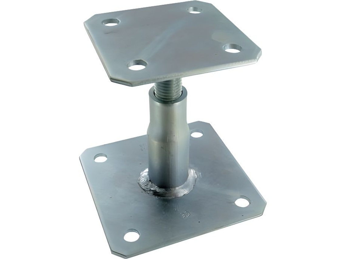 Base de Poste Ajustável em Platina 130X130Mm Altura 100 a 150Mm Simpson