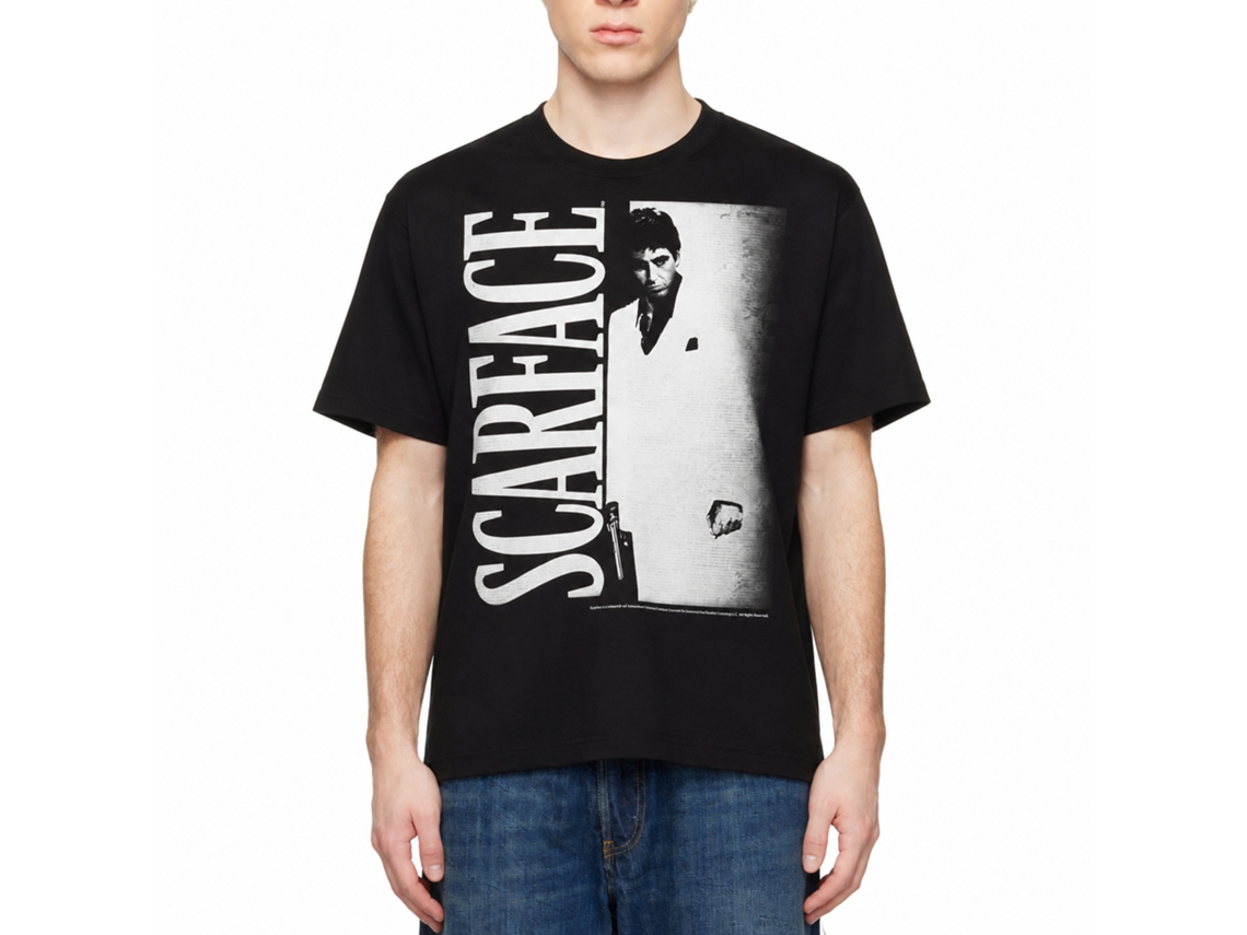 Rockinstone Scarface Movie Lotsowht Black Adult T-shirt Size:l