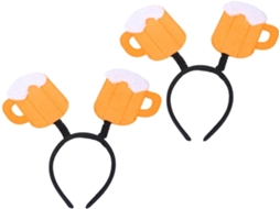 Decorações para Oktoberfest: 2 Unidades de Enfeites para Canecas de Cerveja, Tiara Temática, Adereço para Fotos em Festas, Carnavais AQUAFORGE
