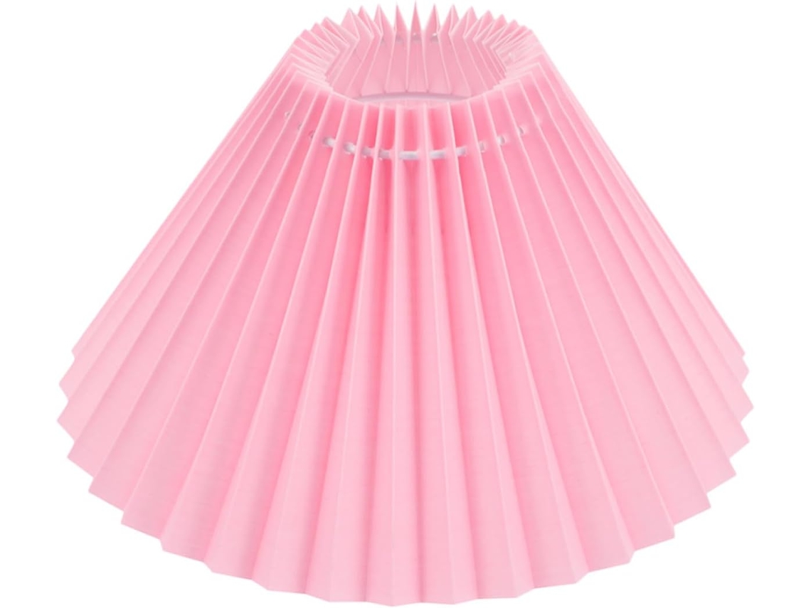 Abajur Plissado Rosa Para Mesa E Parede, Capa Decorativa Para Luminária De Quarto, Capa Macia Que Su Gokoco
