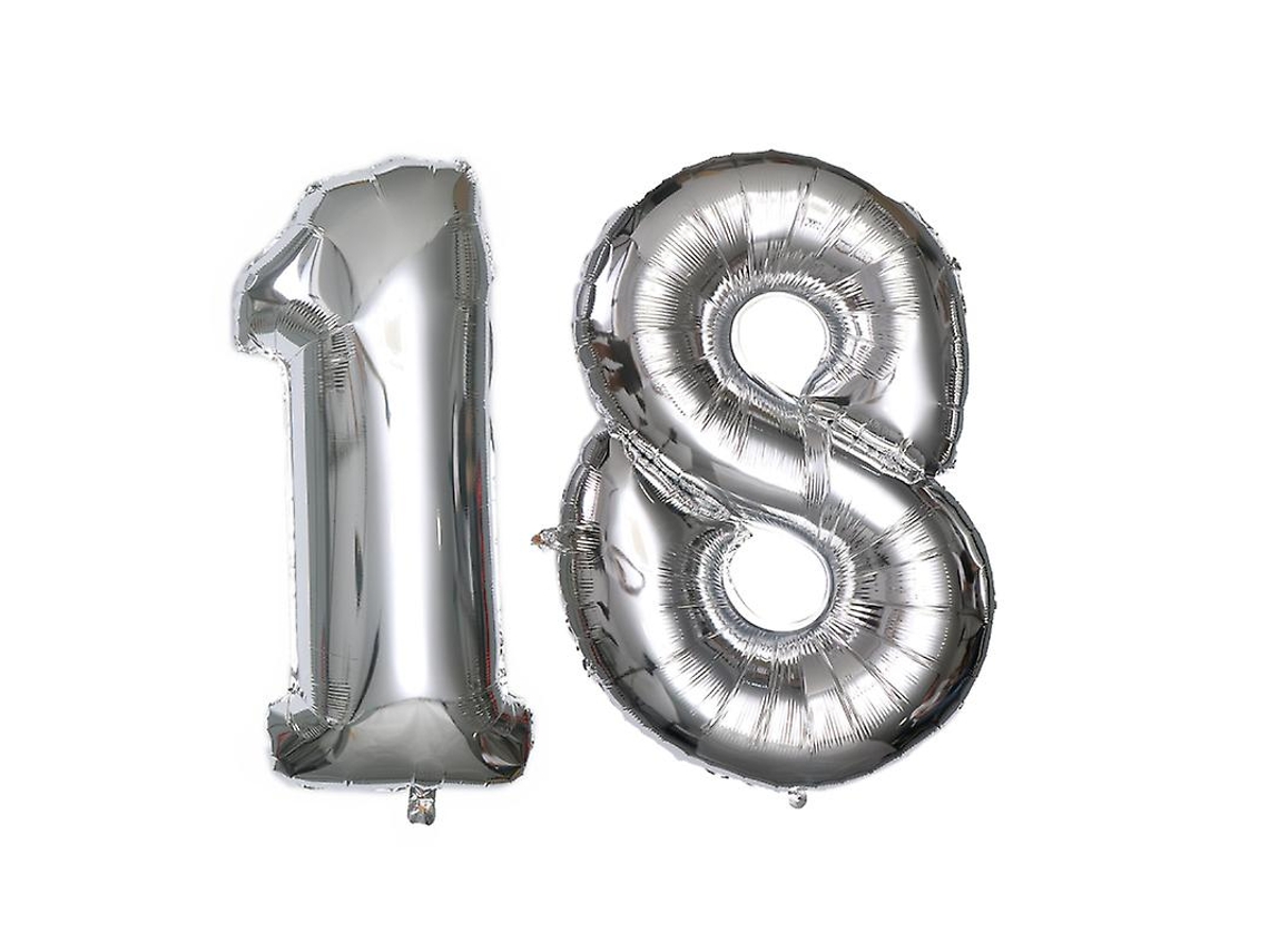 18pcs Balão Mylar Número 18 Allinless