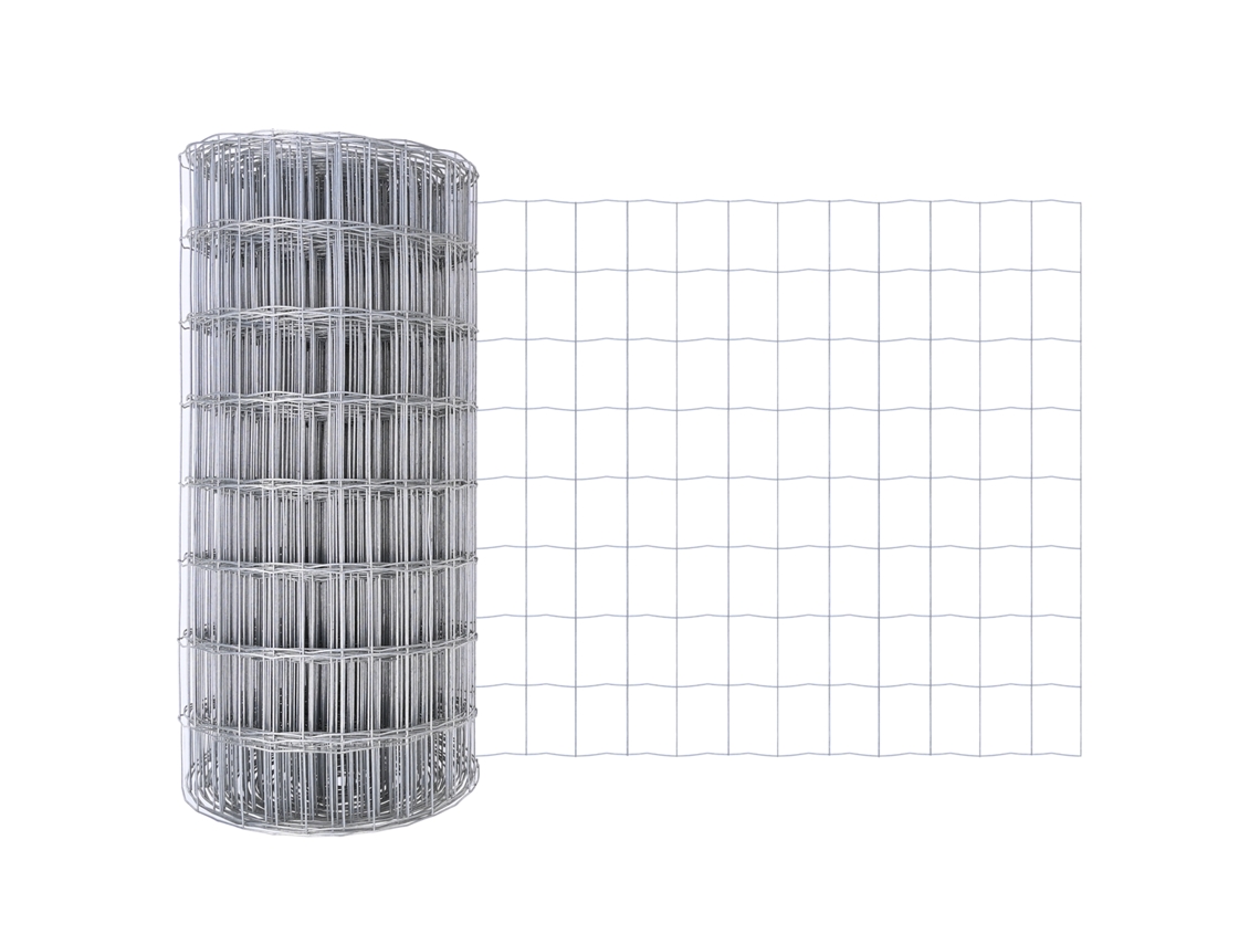 Conjunto 1 Cerca Euro Vidaxl Prateado Ferro (0,4 X 10 M)