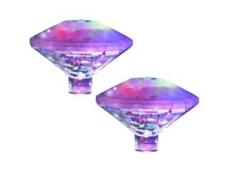 Luz Sumergível Led Para Piscina Flutuante Com 7 Modos, Luz De Banho Disco Ip68, 2 Peças