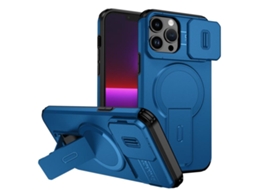 Capa Com Suporte Magsafe Para Iphone 13 Pro Max - Abertura Deslizante Com Proteção De Câmara
