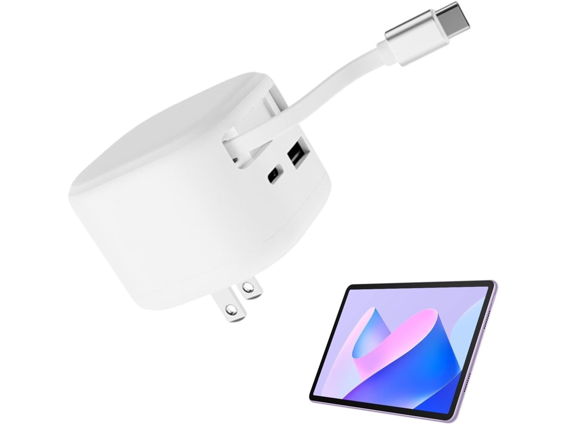 Carregador De Parede Portátil Retrátil Usb-c 35 W, 105 Cm, Com 2