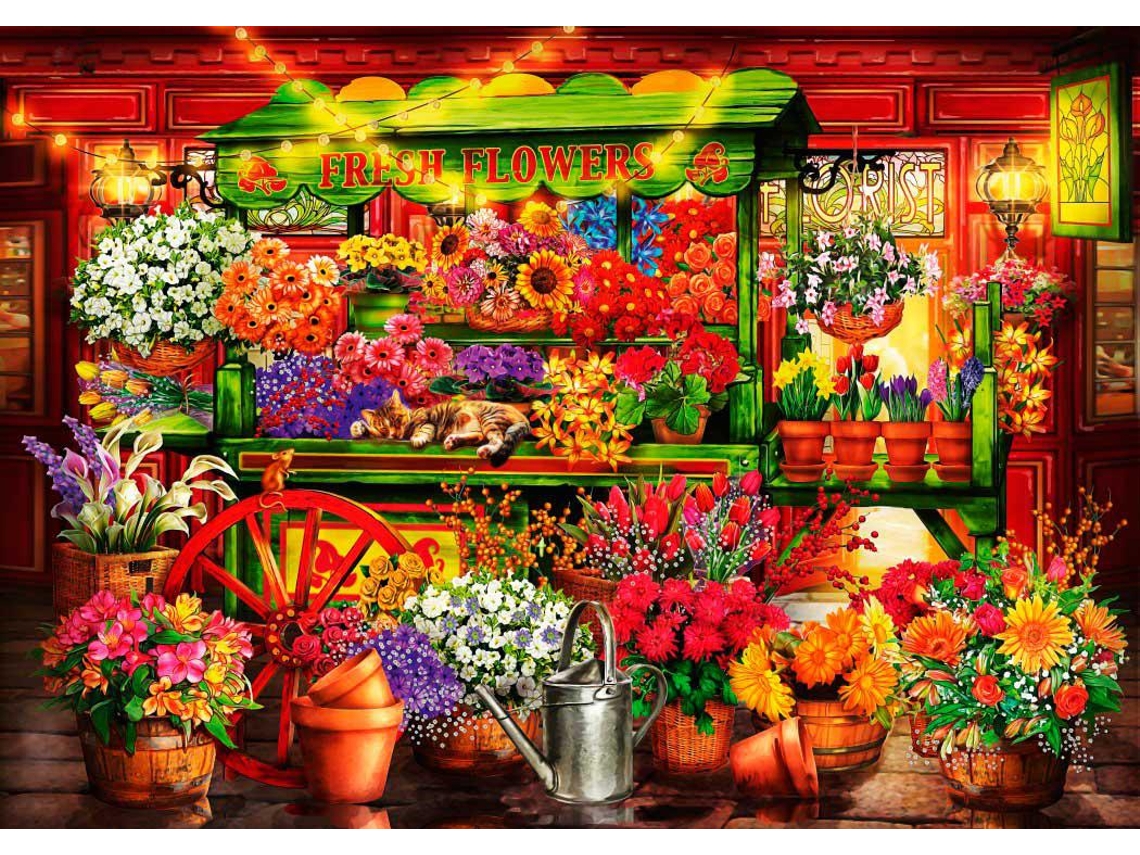 Puzzle Bluebird Mercado de Flores 1000 Peças