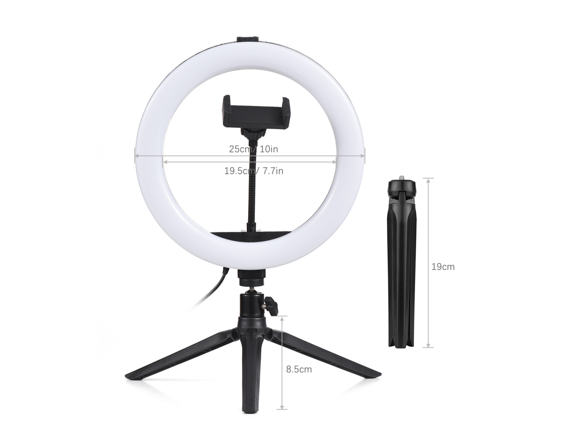 Luz Anular Led Com Suporte, Luz Complemento Usb Para Maquiagem, Selfie, Vídeo E Uso De Escritório