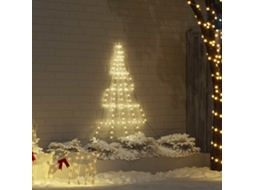 Vidaxl Árvore De Natal Led Com Estacas Para O Solo Branco Quente Metal
