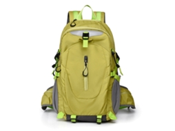 Mochila de caminhada de grande capacidade (verde), leve e profissional para viagens e passeios.
