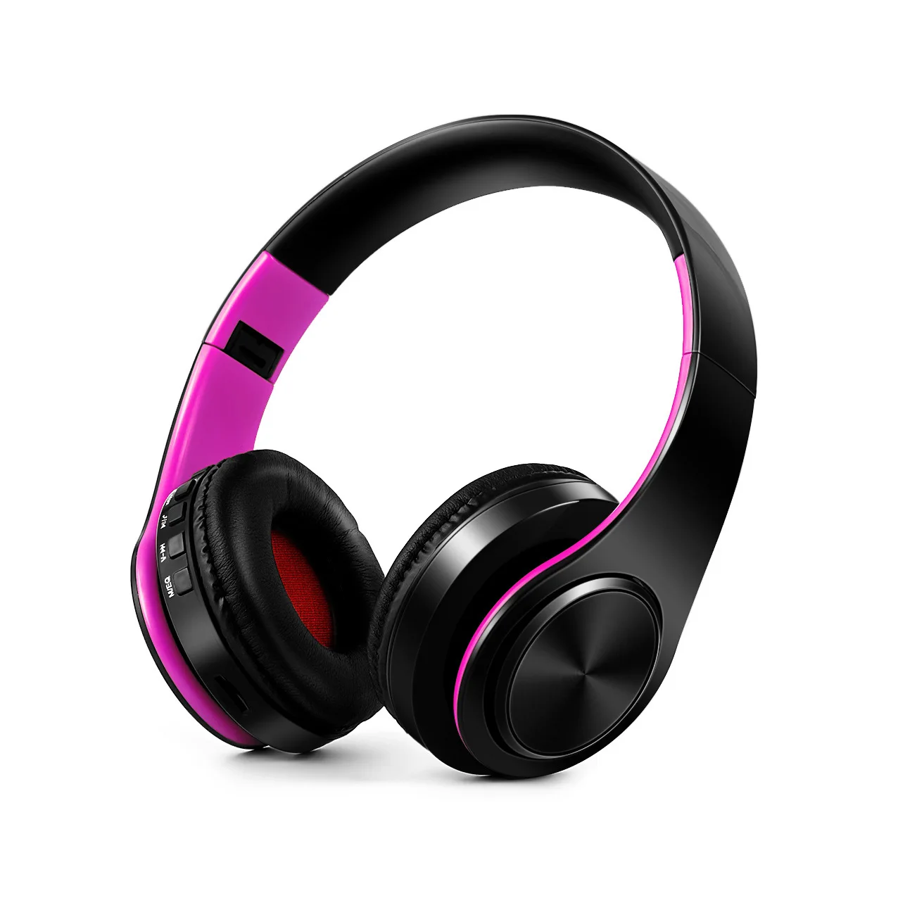 Fones De Ouvido Estéreo Sem Fio Bluetooth (preto E Rosa) Com Microfone Embutido