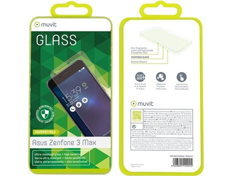 Película Vidro Temperado Asus Zenfone 3 Max MUVIT Glass — Compatibilidade: Asus Zenfone 3 Max