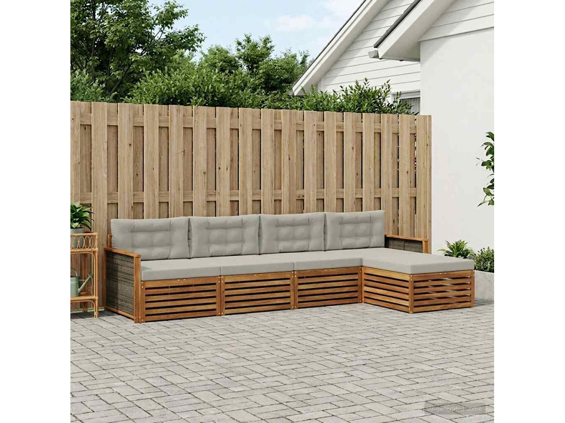 Vidaxl Conjunto De Sofás Para Exterior 5 Unid.