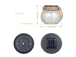 Tomshine Lâmpada Jardim Solar Lanterna Jarro Pavão Ip65 2 Pack | S/MARCA