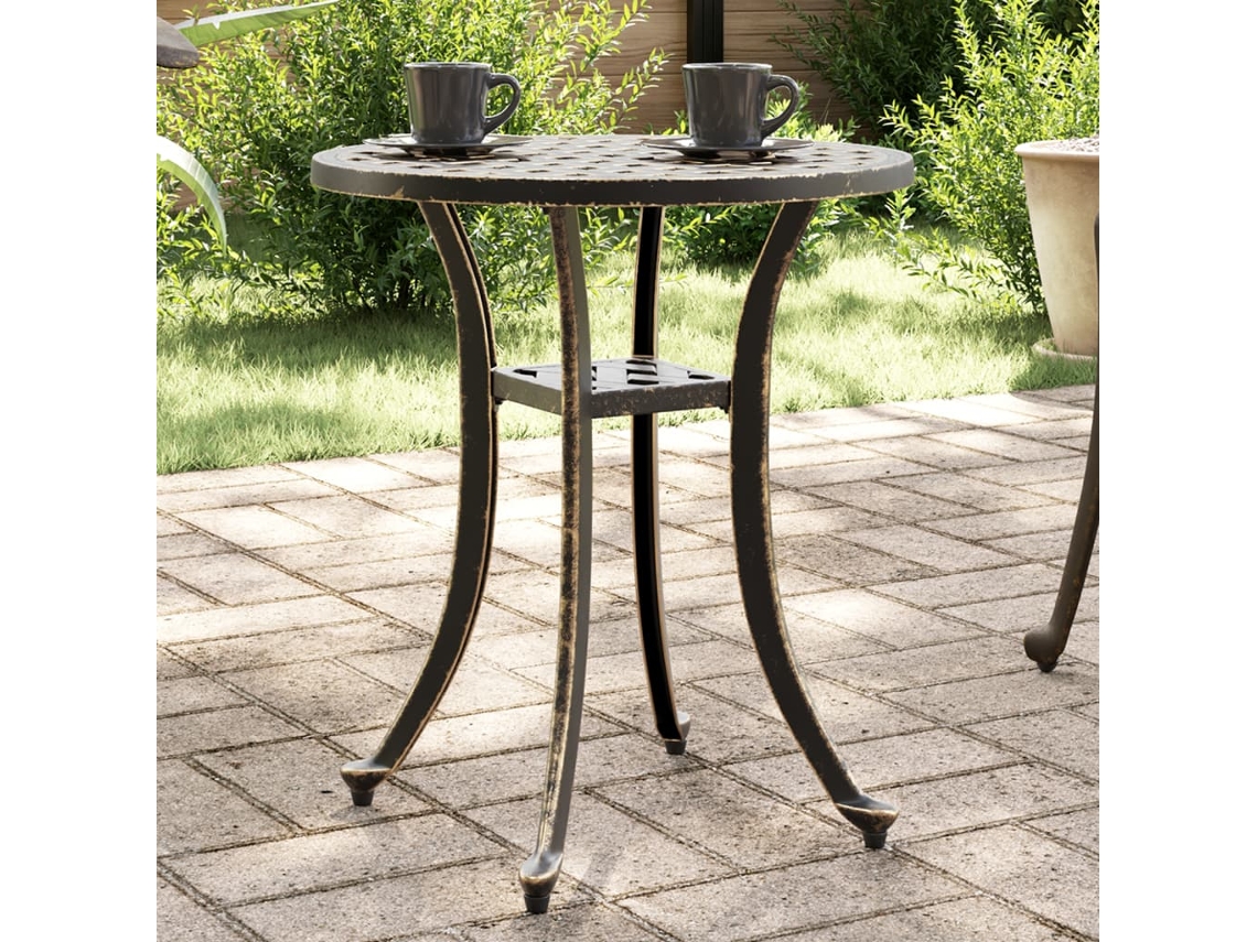 Vidaxl Mesa De Jardim Ø48x53 Cm Alumínio Fundido Bronze