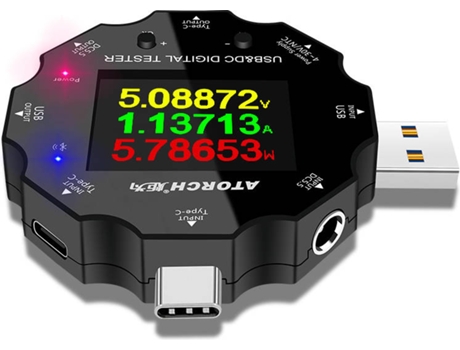 Testador USB MUSTOOL UD18 USB3.0/DC/Type-C