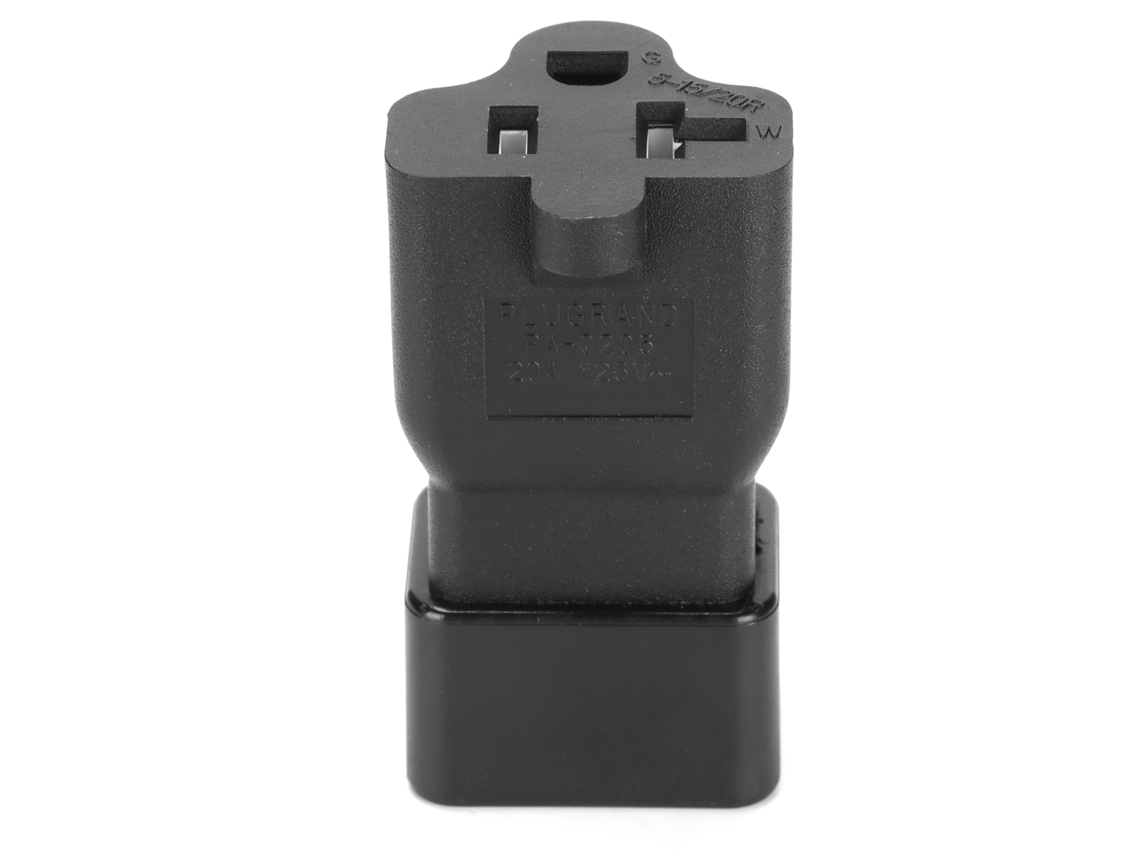 ADAPTADOR DE CORRENTE, CONVERTIDOR DE ENCHUFE, RESISTENTE A OS RANHOS, IGNÍFUGO, 20 A, 125 V, IEC CA