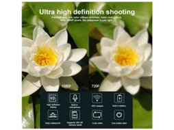 Câmara De Ação wi-Fi Mini Câmara Sem Fios Portátil 1080p Com Microfone Suporte Para Ecrã De Visualização Em Tempo Real Para Telemóvel/cartão do Tf Yizhood