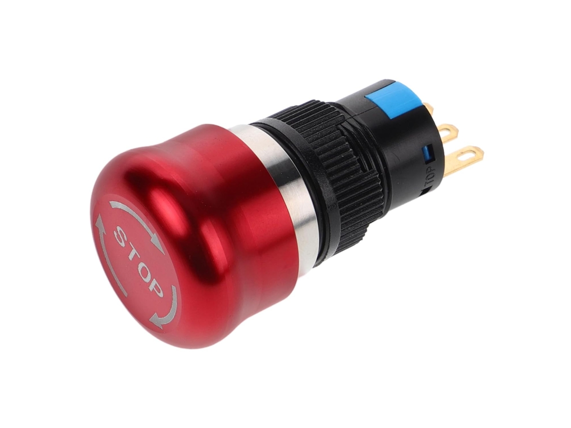 Botão De Pressão Para Controle Industrial De Equipamentos Mecânicos, Com Design Intuitivo.