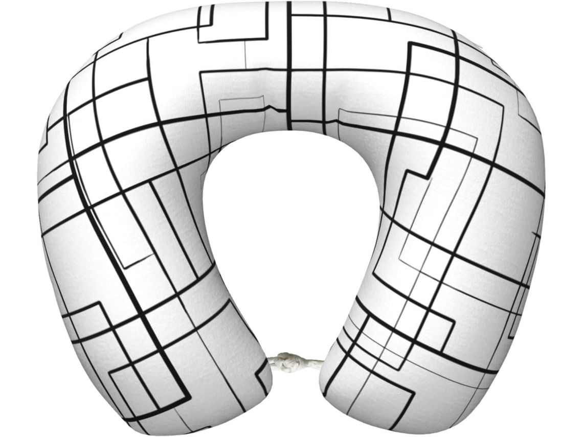 Almofada Ergonômica Quadrada Abstrata em Espuma Viscoelástica | S/MARCA