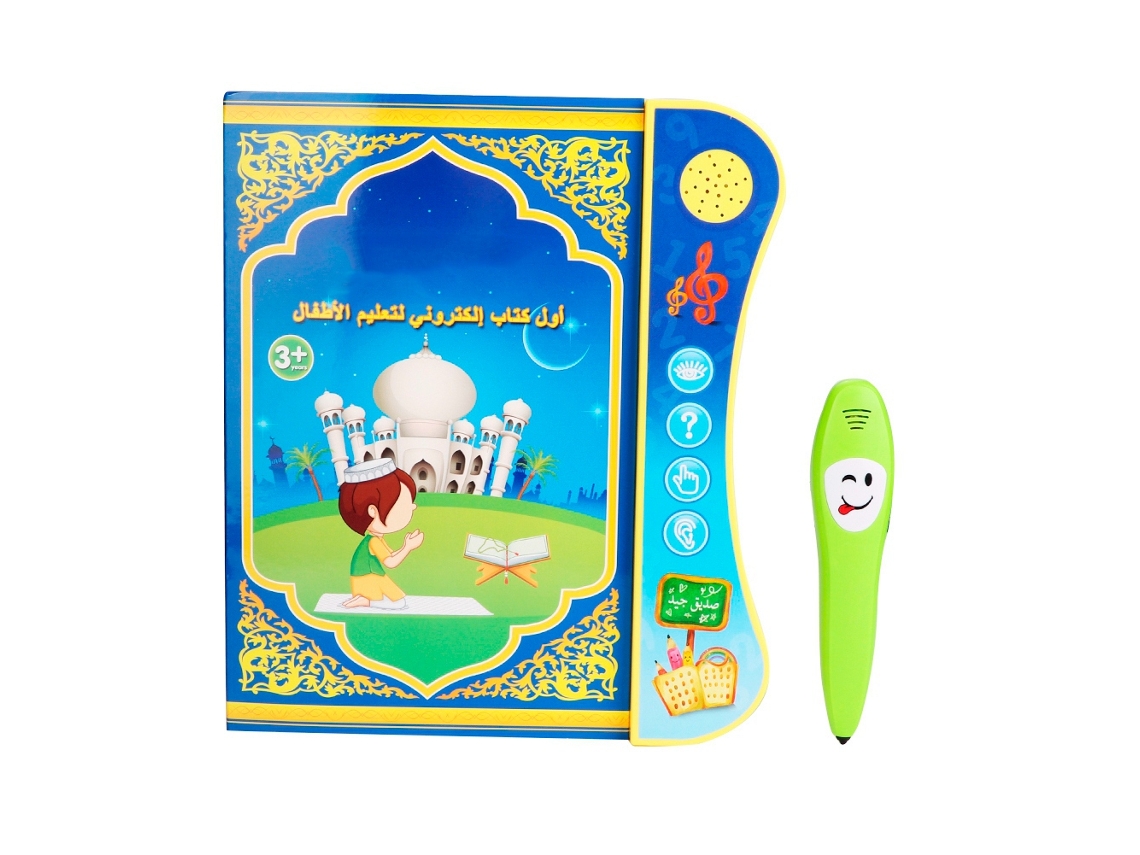 Primerox livro de Aprendizado Inglêsarabe com Caneta Lógica Inteligente Brinquedo Educativo Infantil