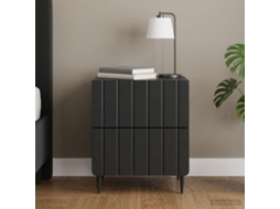 Vidaxl Armário De Cabeceira Preto 43 X 34,5 X 49,5 Cm