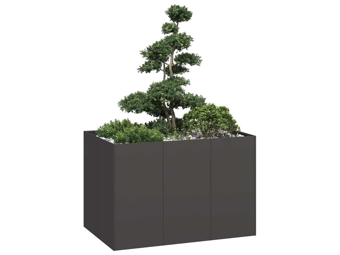 Vidaxl Vaso Floreira 120x80x80 Cm Aço Preto