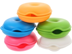 Conjunto De 5 Organizadores De Carretel De Cabo Turtle, Peças Multicoloridas