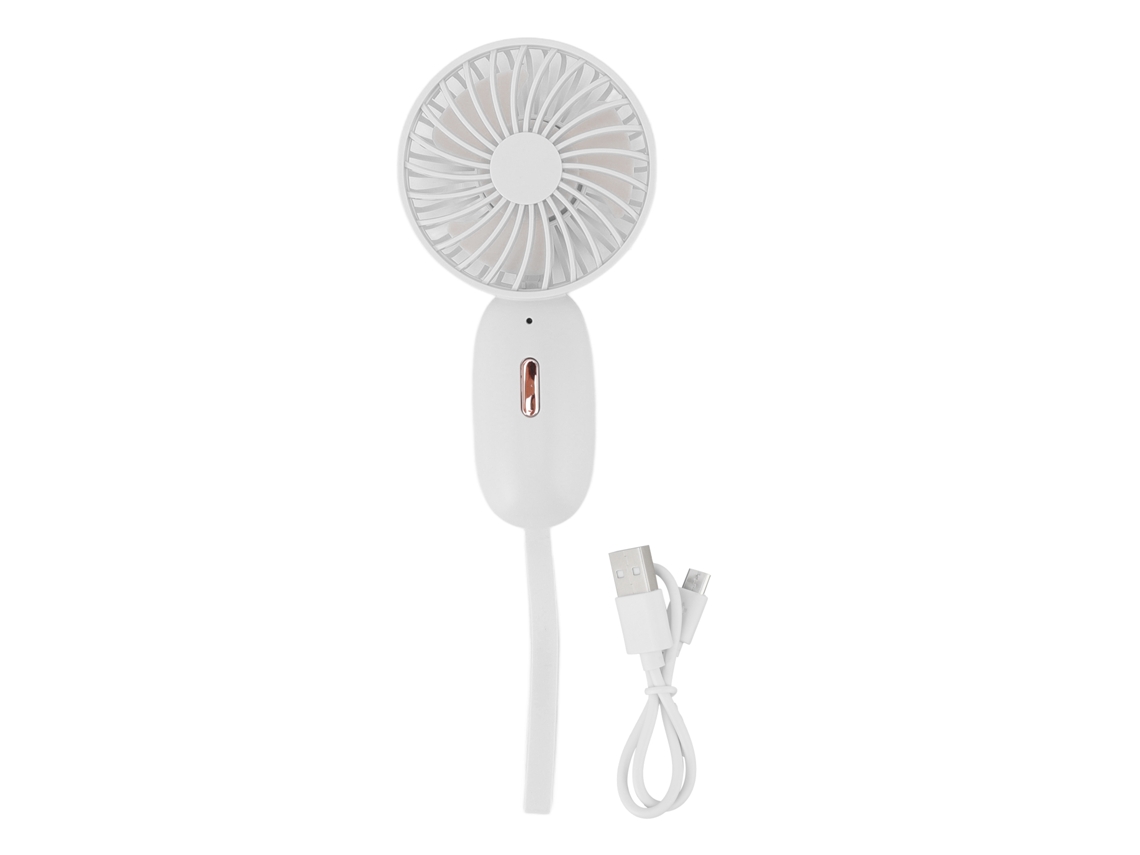 Ventilador Portátil Usb 3 Velocidades Bateria 500mah Branco