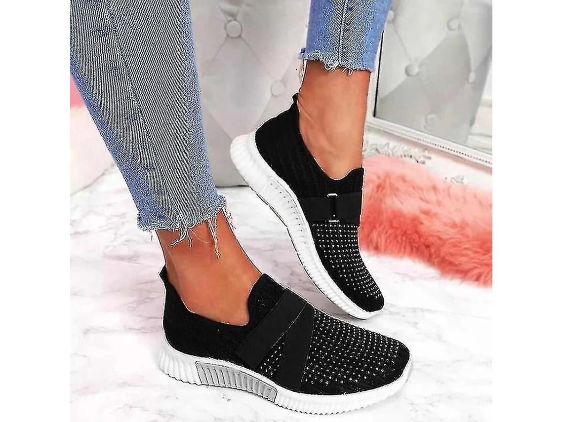 2026 zapatos Slip on para Mujer com Sola Ortopédica, Zapatillas de Moda Plataforma para Caminar