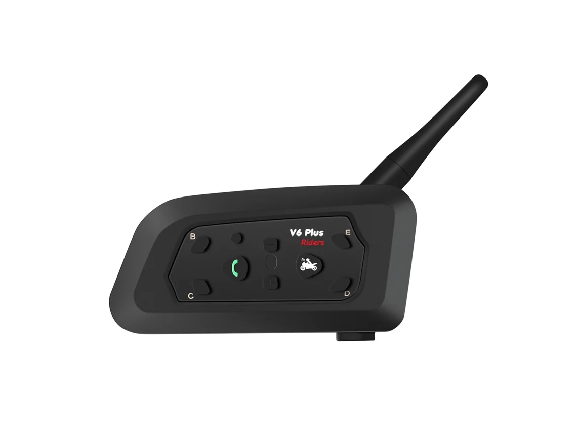 V6 Capacete De Motocicleta Fone De Ouvido Bluetooth Intercom 1200m Dual Full-duplex Wireless Motorcycle Intercom Conecte Até 6 Pilotos Para