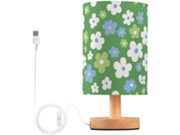 Abajur De Mesa Pequeno Nas Cores Verde, Branca E Azul Luminária De Cabeceira Para Leitura Individual, Ideal Para O
