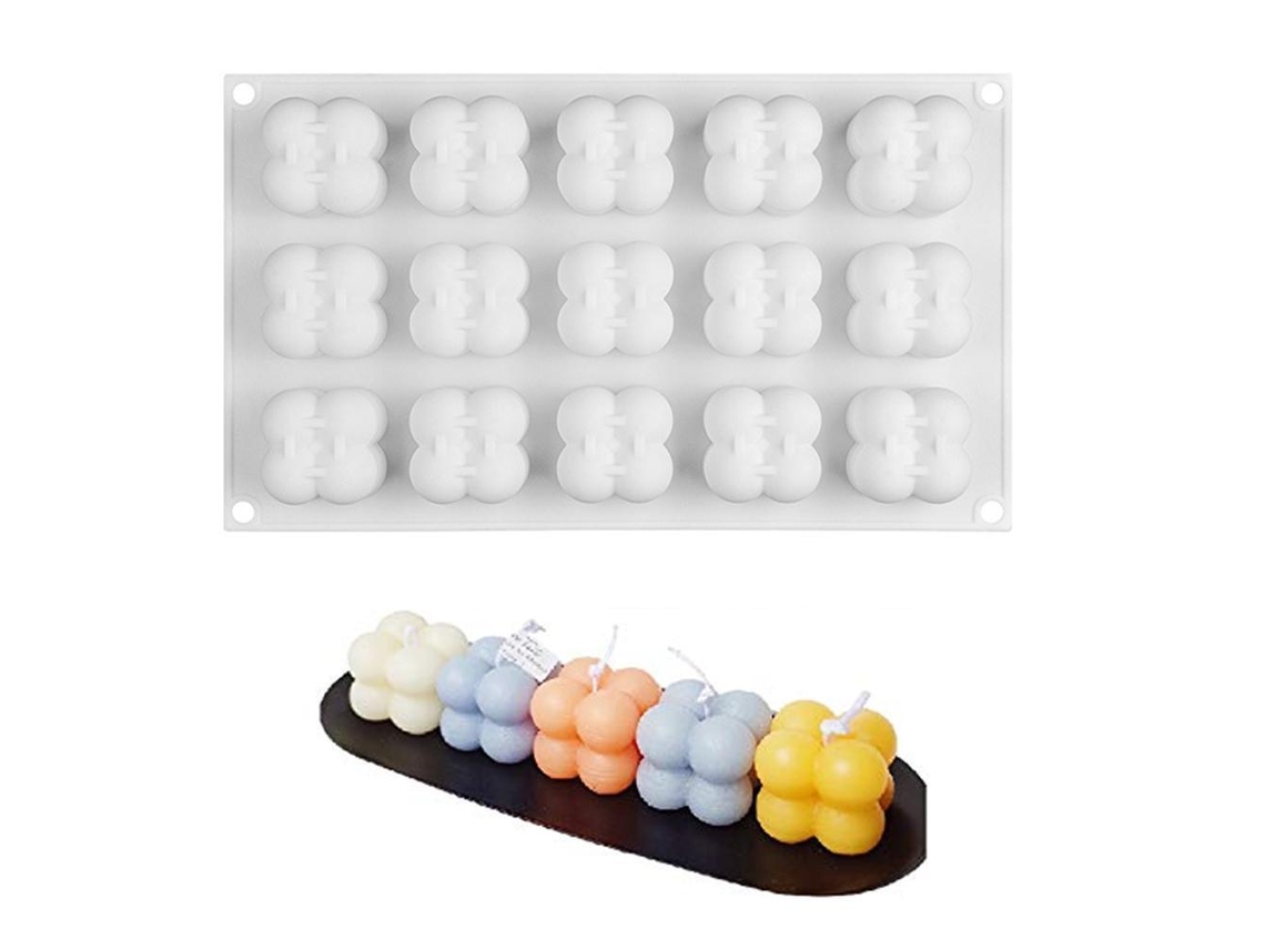 Molde De Silicona Para Velas 3d Mini Cubo Burbuja Bola Diy Molde De Silicona Para Chocolate Y Velas