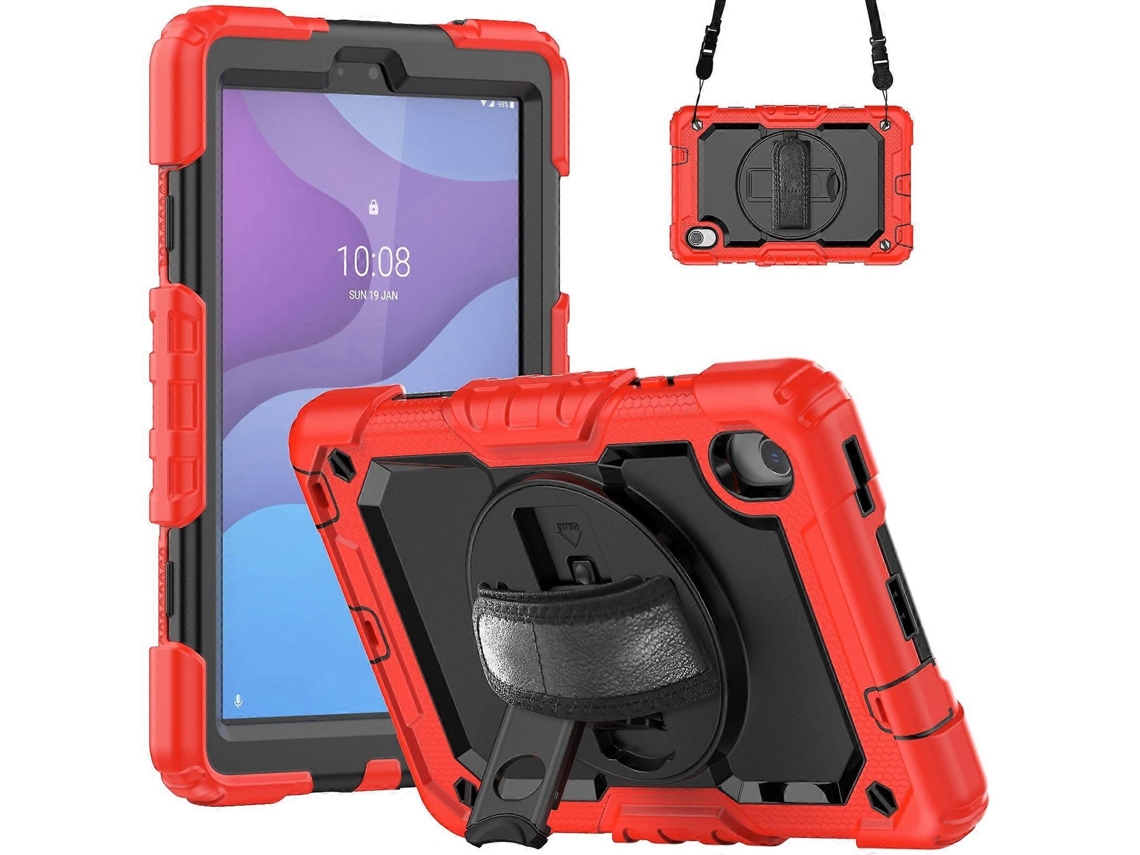 Capa Híbrida De Silicone Para Tablet Lenovo Tab M8 Hd 2020/2019 E Lenovo Tab M8 De 4ª Geração Com Alça De Ombro.