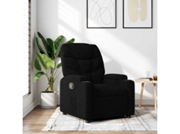 Vidaxl Poltrona Reclinável Tecido Preto