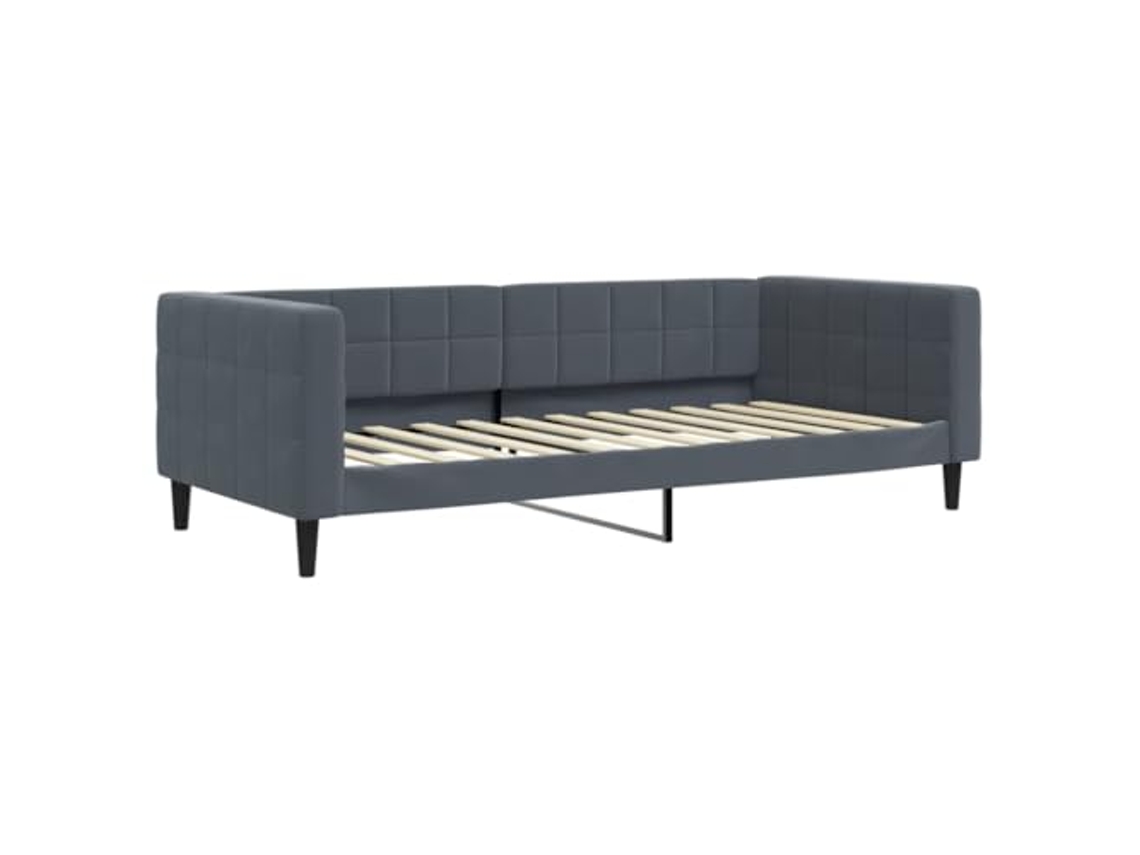 Day Bed, Day Beds Vidaxl Cinzeto Veludo (90 X 200 Cm)