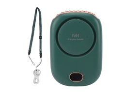 Ventilador de Pescoço Portátil Usb 3 Velocidades Verde Recarregável