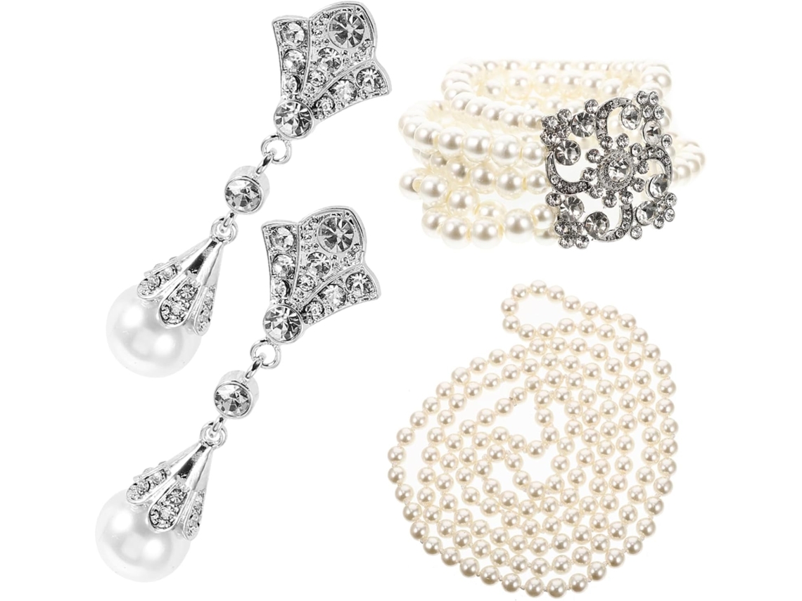 De Joias Femininas Com Pérolas, Incluindo Colar E Brincos De Pérola - Joias Elegantes