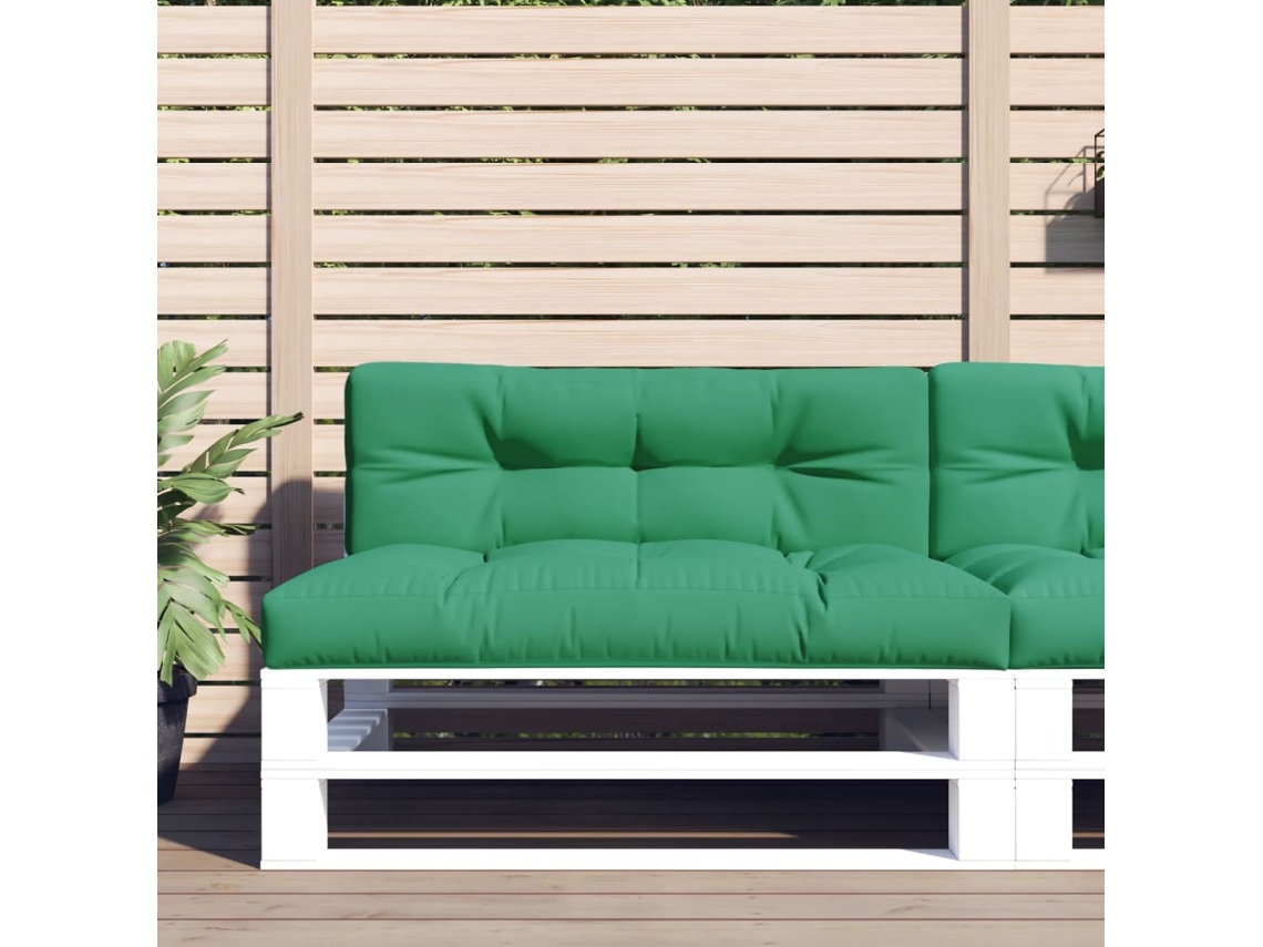 Vidaxl Almofadão Para Sofá De Paletes 120x40x12 Cm Tecido Verde