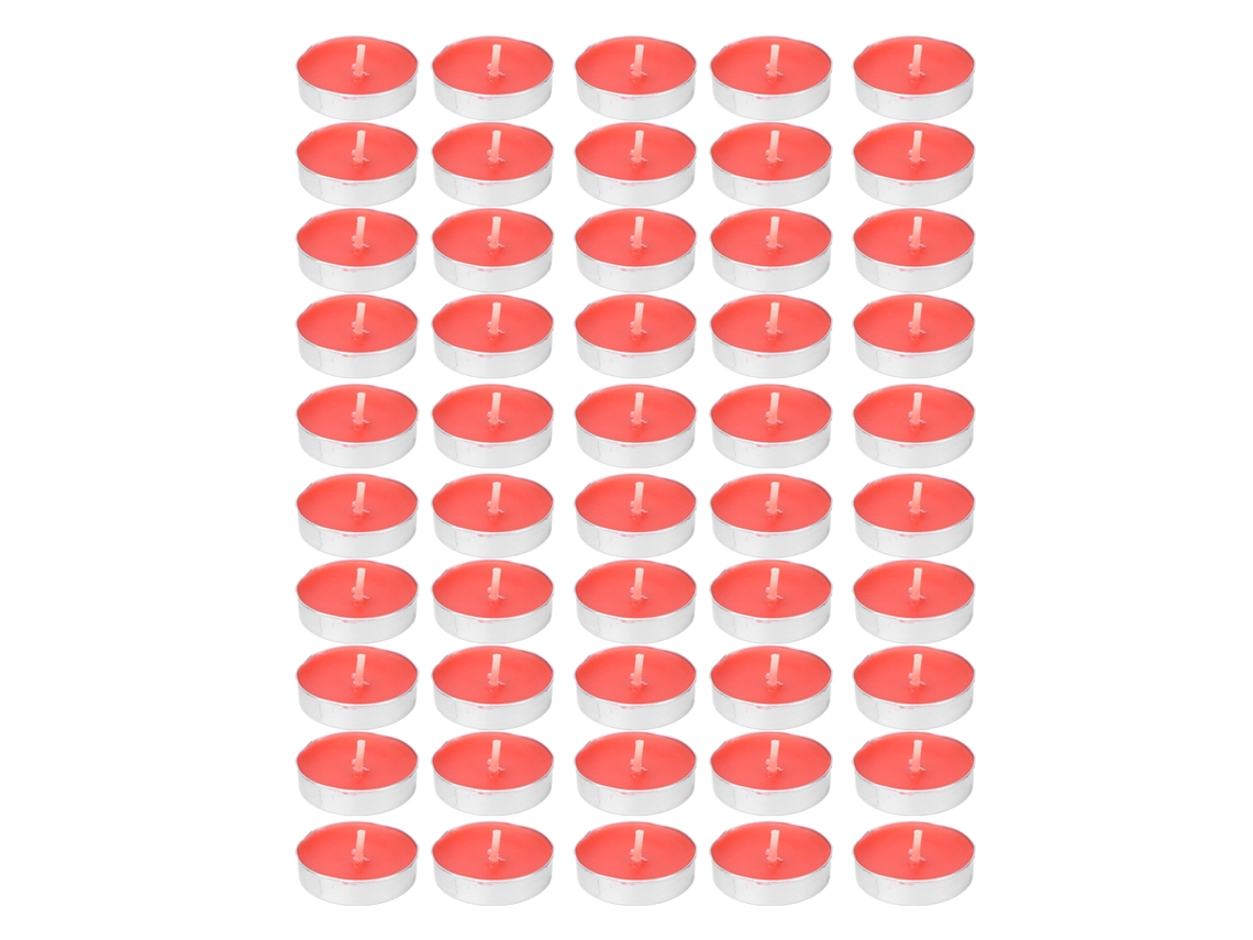 50 velas tealight sem fumaça com duração de 2 horas para decoração romântica em spas, restaurantes e festas de aniversário.