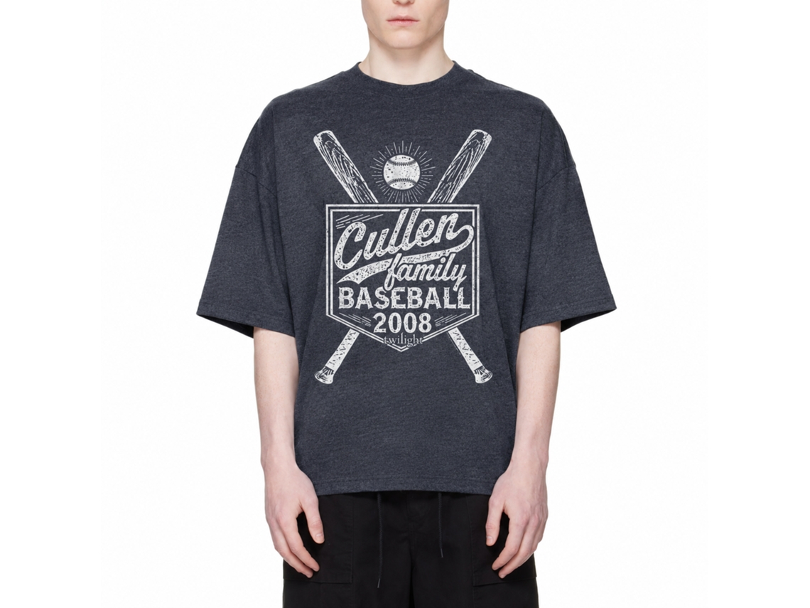 Rockinstone Twilight Movie Baseball 1 Heather Navy Adult T-shirt Size:xxxl