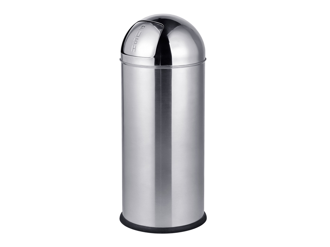 Relaxdays Caixote Do Lixo Com Tampa Push, Aço Inoxidável, Interior Galvanizado Resistente À Corrosão, 70 L, Várias Cores