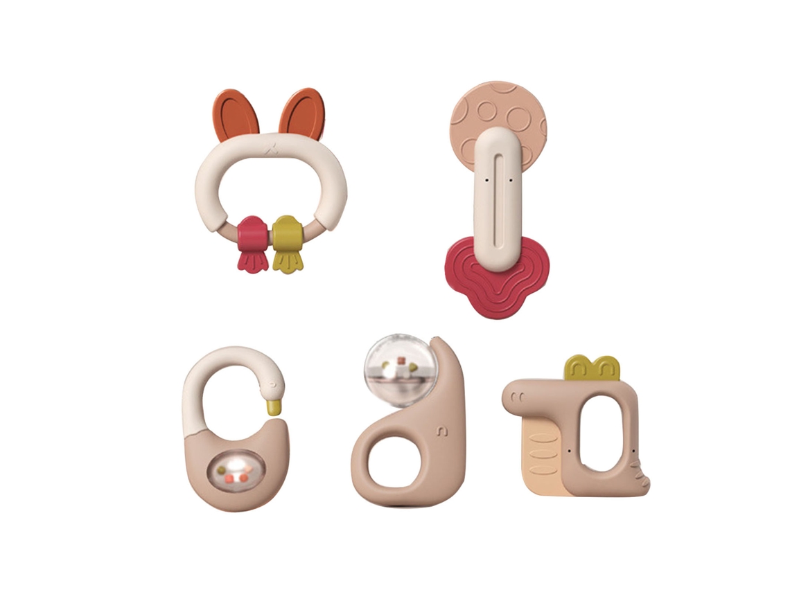 Mali conjunto de Chupetas com Sons Macio Plástico Brinquedos Educativos para Bebês 0 1 Ano