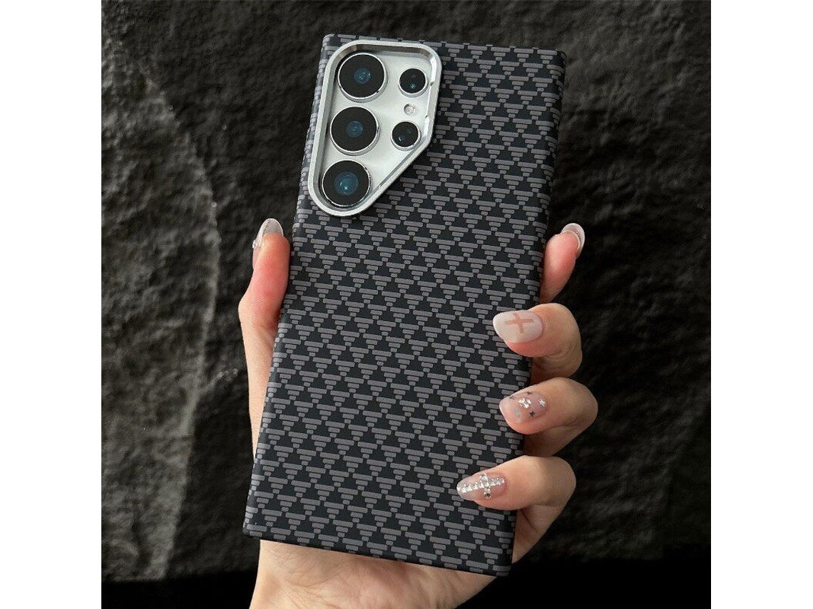 Capa Hexinyigjly Para Samsung S26 Ultra, Compatível Com Magsafe, Fibra Aramid 600d, Proteção Militar Preto