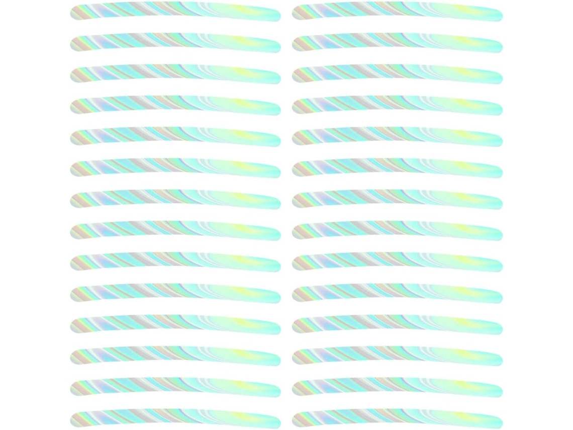 Adesivos refletivos, papel impermeável, longa duração, pacote com 40 unidades.