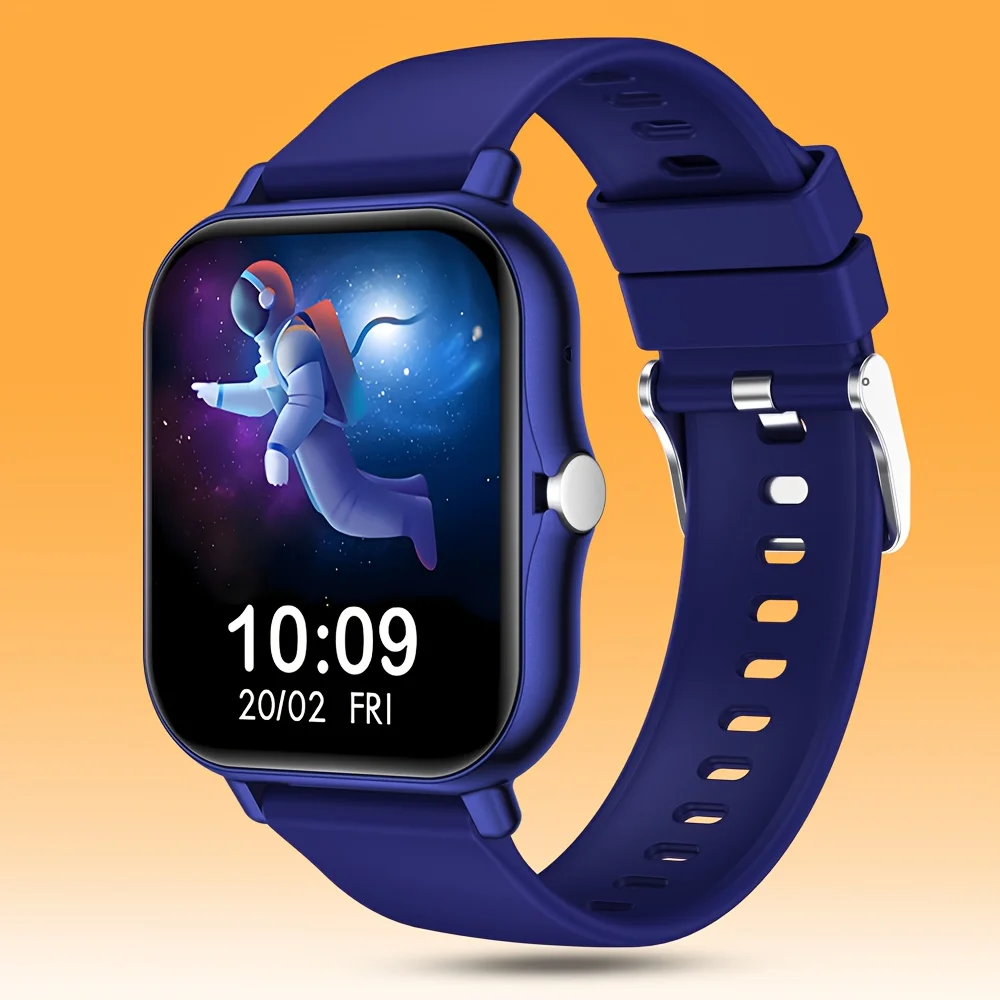 (azul) Smartwatch Multifuncional Com Tela Totalmente Sensível Ao Toque
