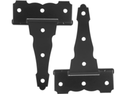 Dobradiças Reforçadas Em Formato De T Da Beavorty Para Portas Celeiro, 2 Peças, 12, 7cm 5 Polegadas, Preto Fosco, Para