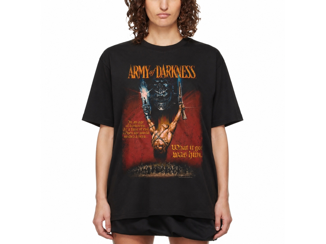 Rockinstone Army Of Darkness Movie Poster Black Adult T-shirt Size:l