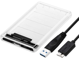 Adaptador Caixa Hdd Sata Eifson Usb 3.0 5gbps Uasp Para 2.5 Polegadas 2tb Transparente
